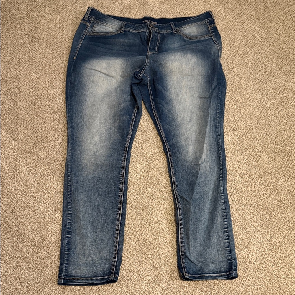 Maurices Dark Blue Skinny Jeans